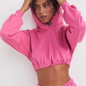 For Love & Lemons 🍋 Ellie Cropped Hoodie / Pink 💕/ Small / NWOT! Never Worn!